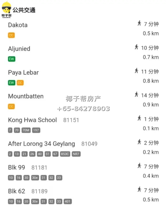 【出租】芽笼公寓主人房 近达科达地铁站 可小煮 半年起租 3